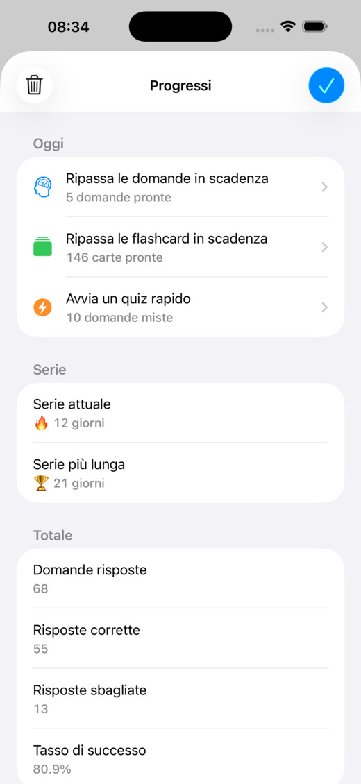 Progressi e serie