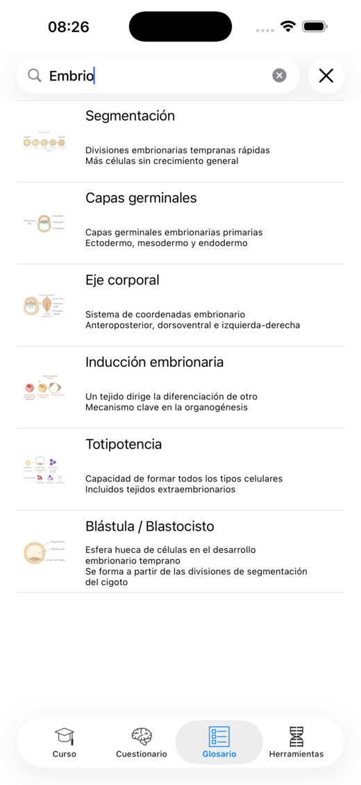 Búsqueda en el glosario