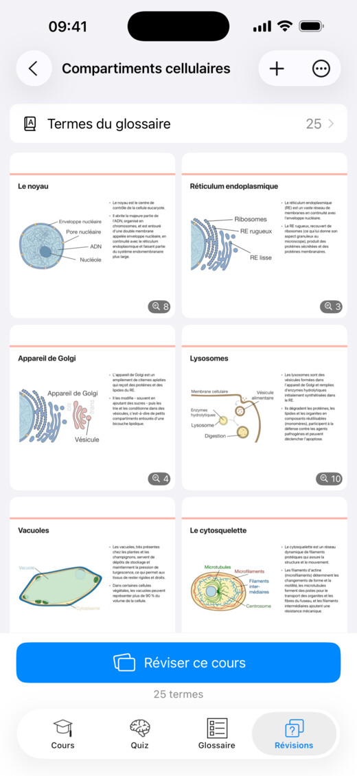 Un cours avec des diapositives photographiées